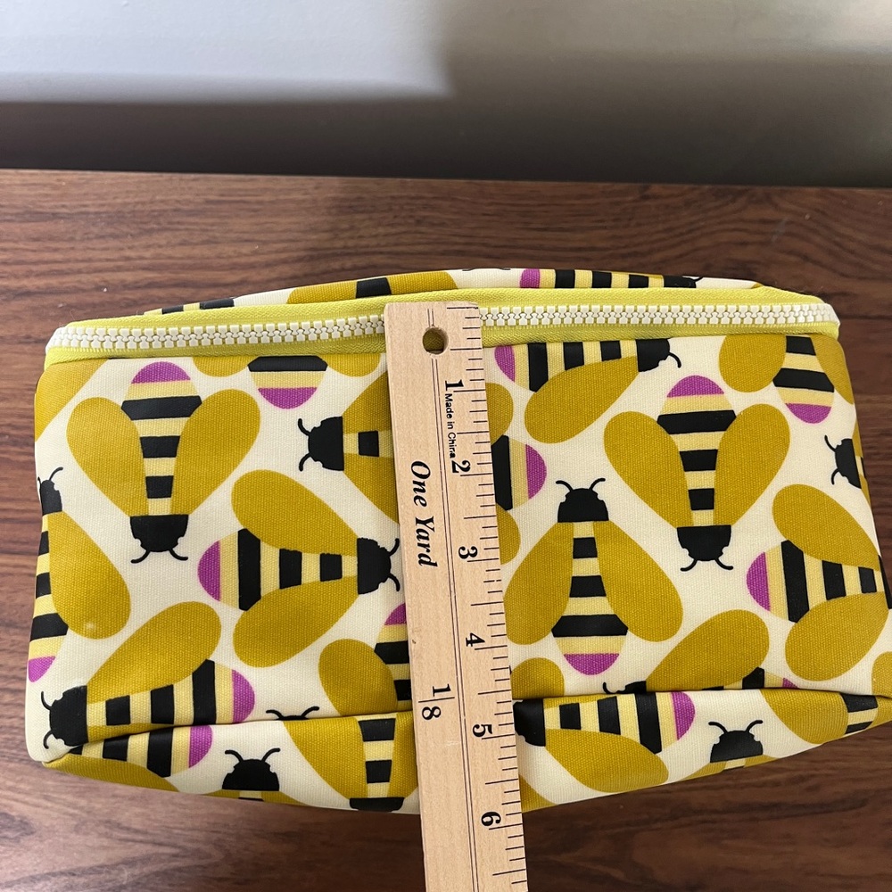 Yellow Bee Print Cosmetic Pouch - Picture 8 of 14
